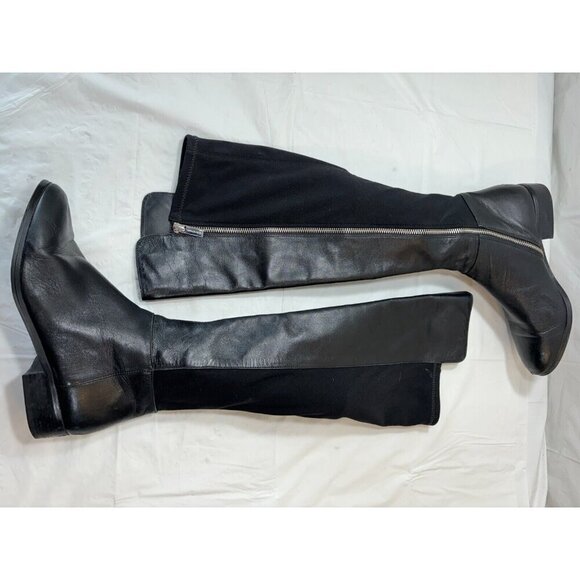 Michael Kors Bromley Side Zip Leather Boots Black Women Sz 7 M - Picture 7 of 15